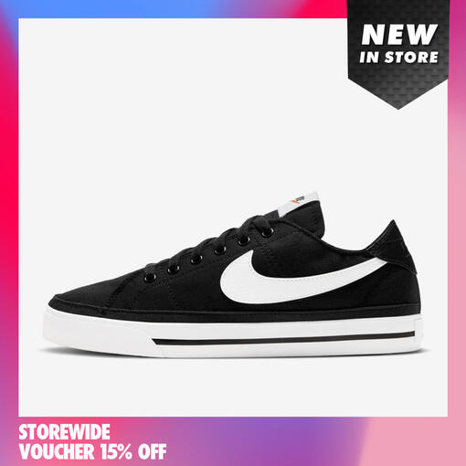 Nike Women's Court Legacy Canvas Shoes - Black