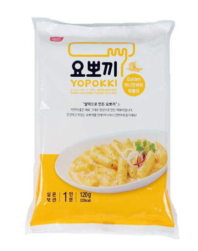 Yopokki golden onion butter topokki rice cake 120g