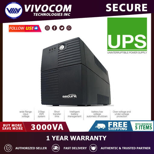 Secure 3000VA Uninterruptible Power Supply