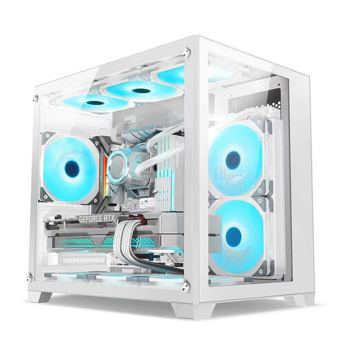 KENLEI NEW COOLMAN ROBIN MINI MID TOWER CASE GAMING CASE (White)