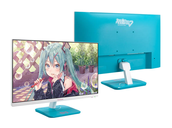 ViewSonic 24" IPS Hatsune Miku gaming 60hz monitor