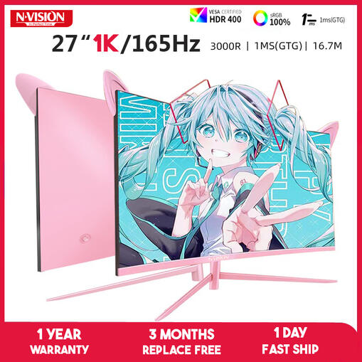 Nvison 27" Curved Pink Monitor 165HZ